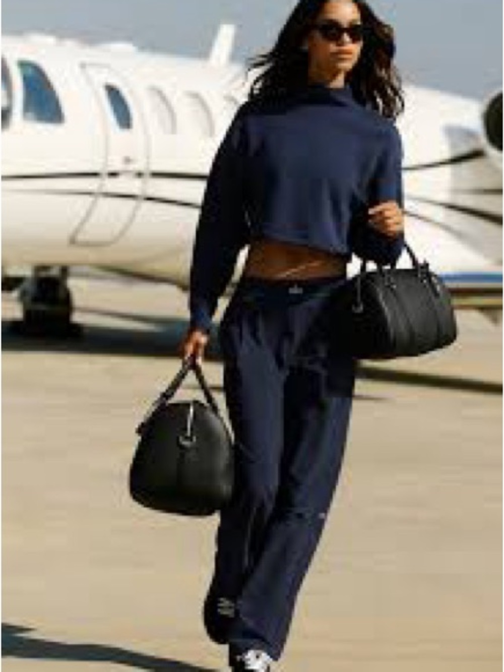 Alo Yoga Navy Blue Suit Up Trouser Small